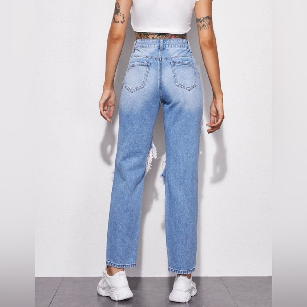 High Rise Ripped Jeans - Picture 2 of 2